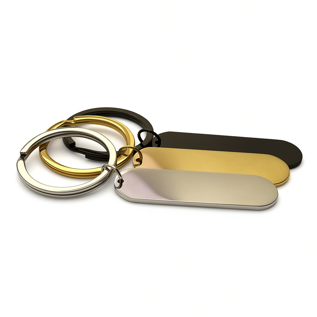 Bar Keychain Pendant with Engraving