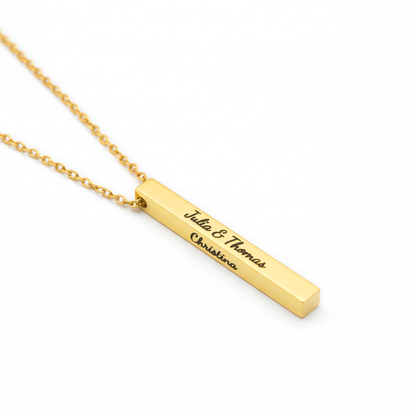 Bar Necklace with Custom Engraving