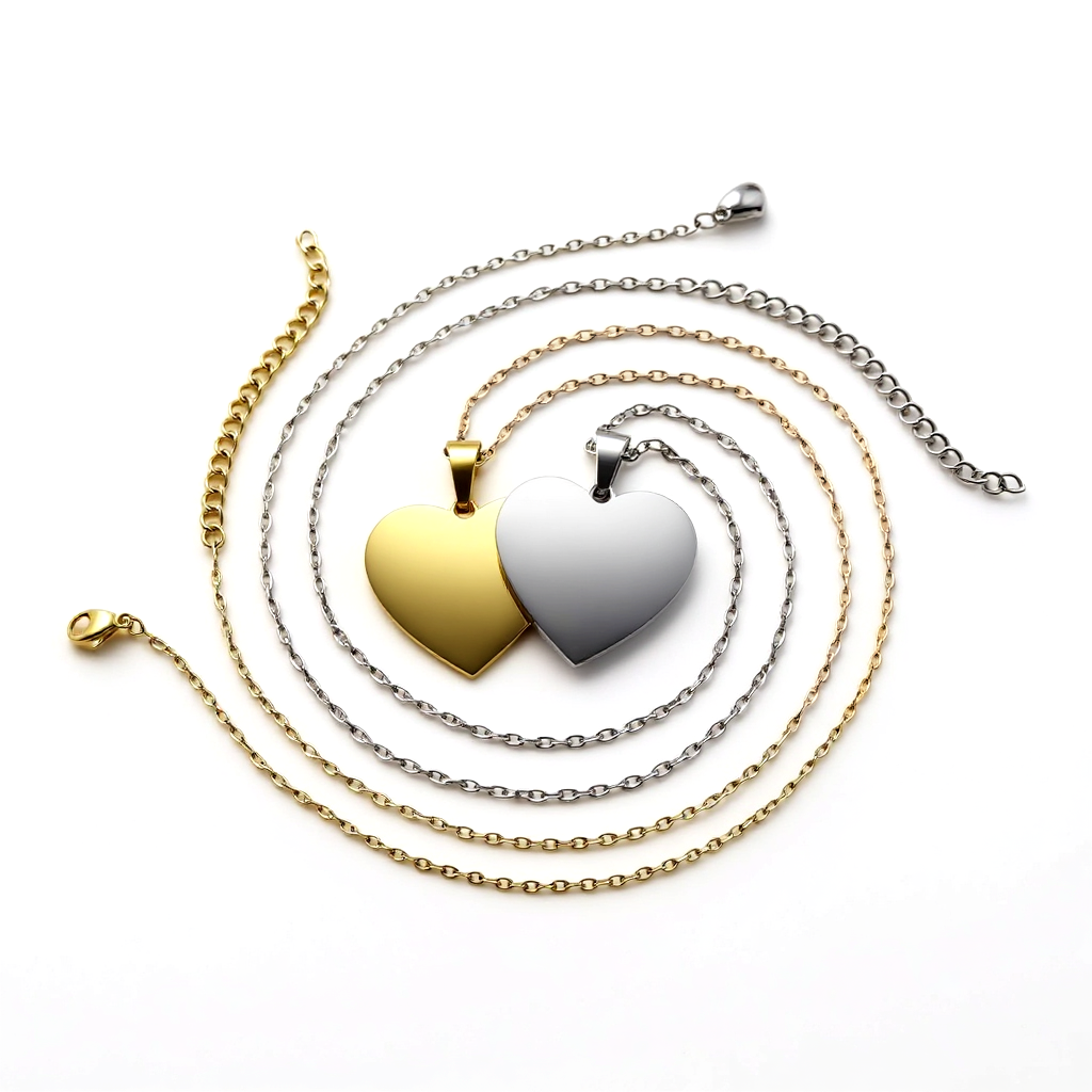 Big Heart Necklace with Custom Engraving