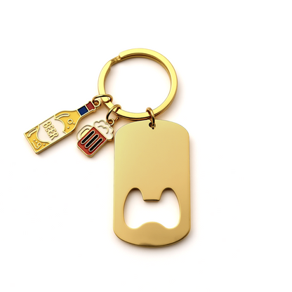 Bottle Opener Keychain Pendant with Charms