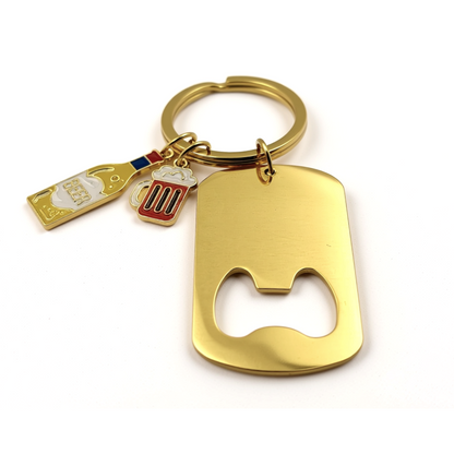 Bottle Opener Keychain Pendant with Charms