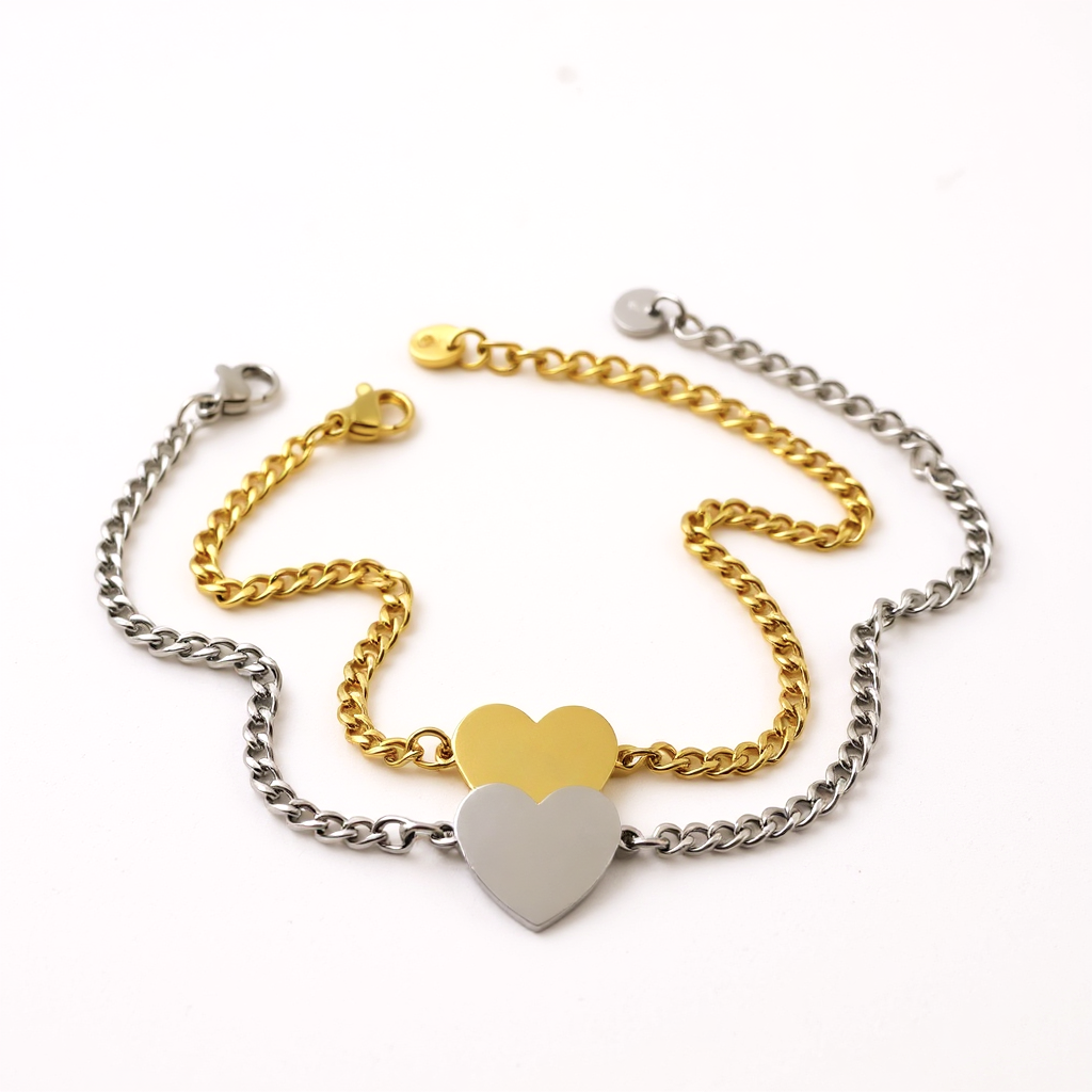 Heart Bracelet with Custom Engraving