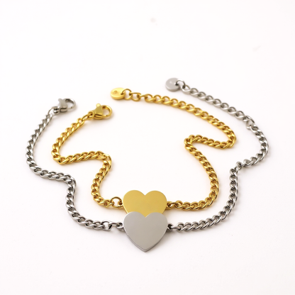 Heart Bracelet with Custom Engraving