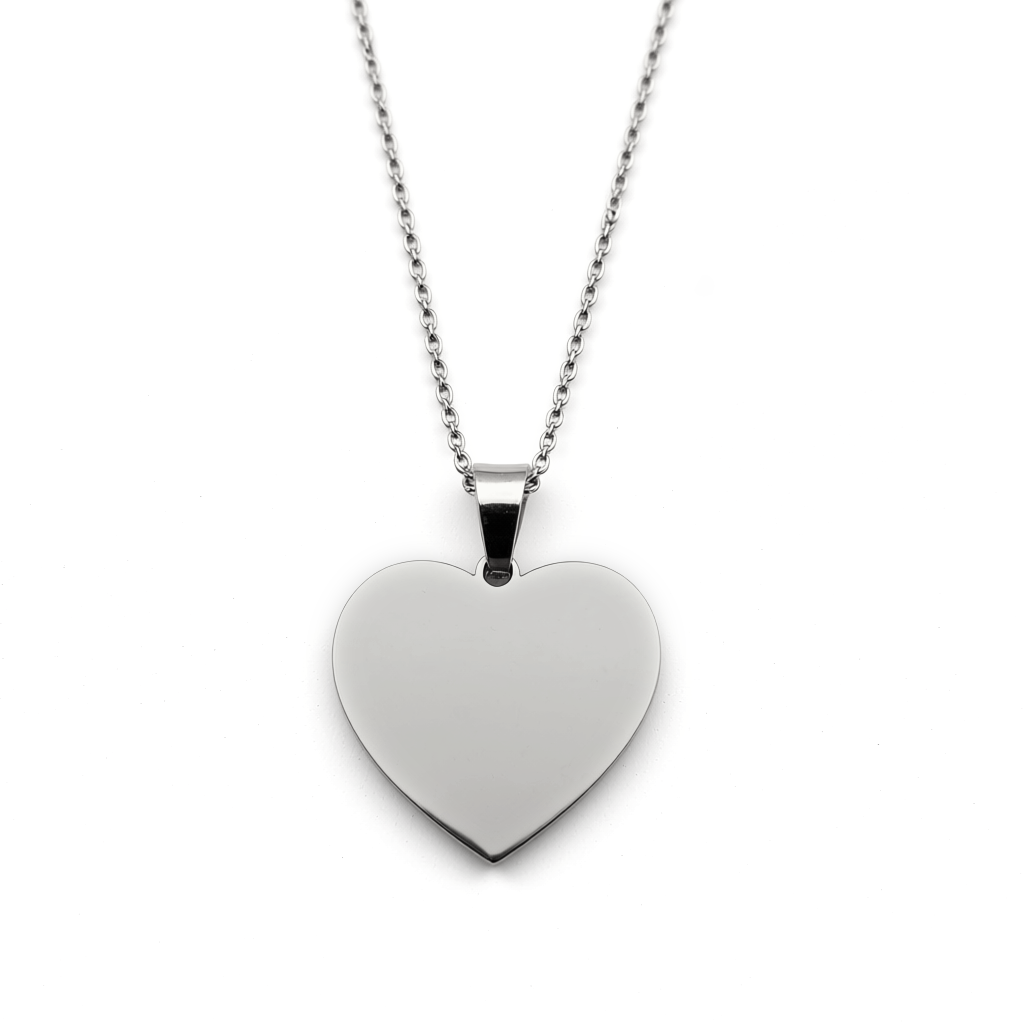 Big Heart Necklace with Custom Engraving