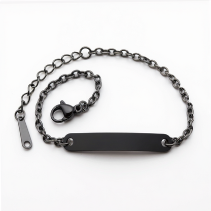 Minimalist Bar Bracelet with Custom Engraving