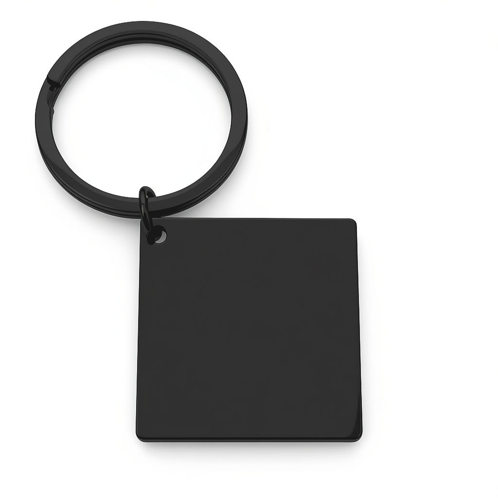 Square Keychain Pendant with Custom Engraving