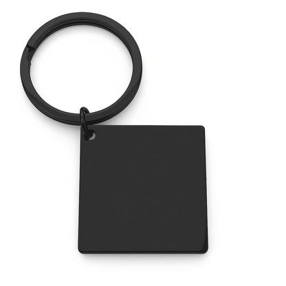 Square Keychain Pendant with Custom Engraving