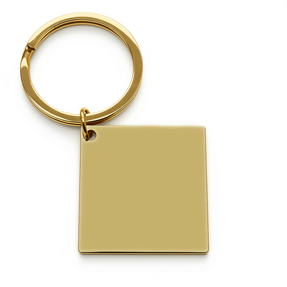 Square Keychain Pendant with Custom Engraving