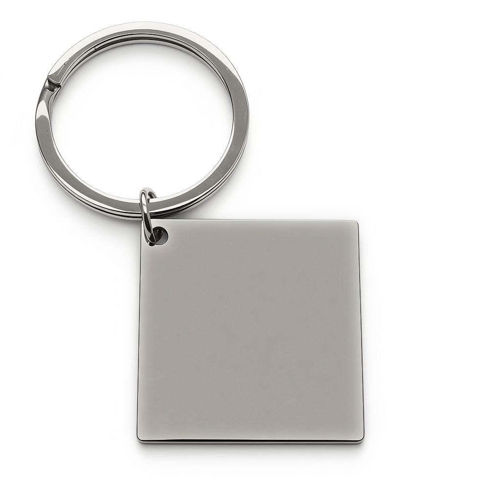 Square Keychain Pendant with Custom Engraving